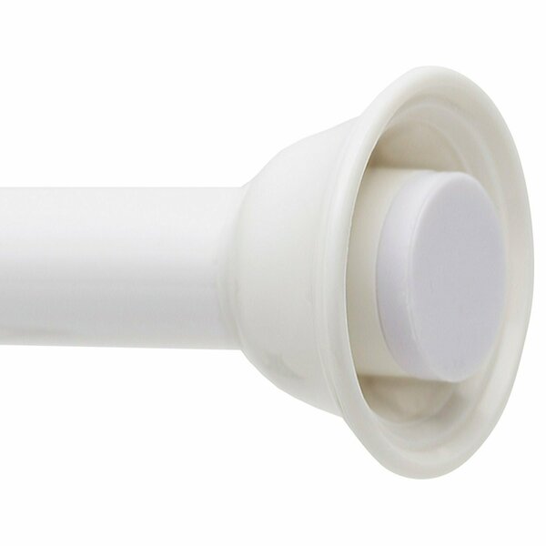 Zenith Products Zenith 42 in. - 72 in. White Minial Tension Shower Curtain Rod 771WW